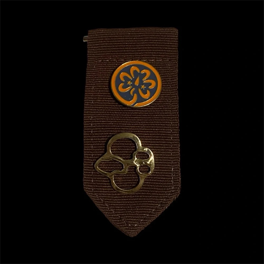 Vintage Girl Scout Brownie Pin Badge #7478